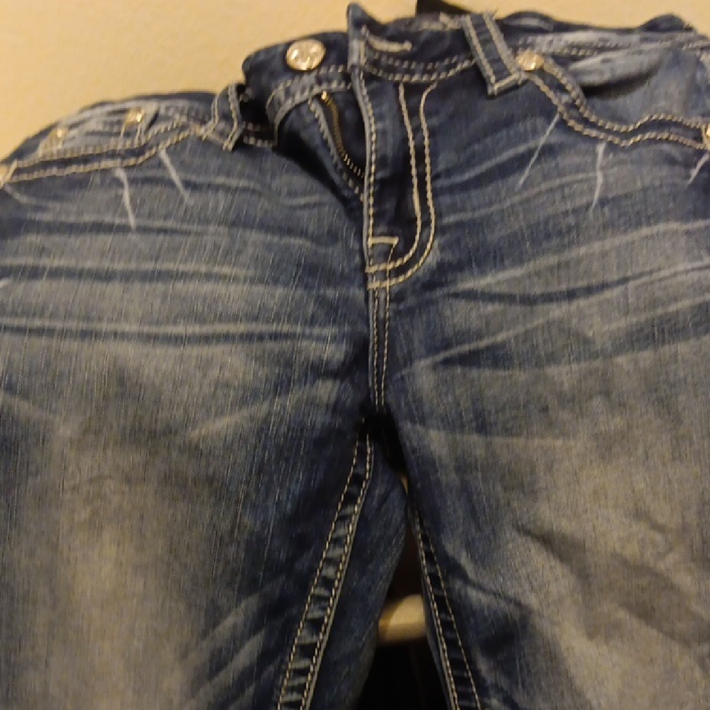 Miss Me Women's Dark Blue Jeans with Wing Embellishments - Picture 3 of 3